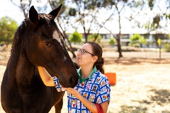 Vet nurse with horse