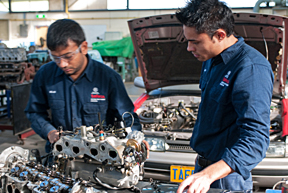 Automotive studies students