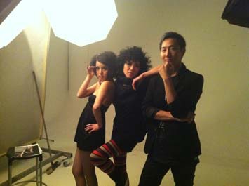 Visual Art &amp; Design students, in a photoshoot at Tea Tree Gully Campus 