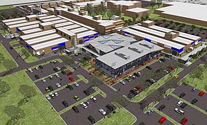 Artist impression of new TAFE SA Mining and Engineering Centre at Regency Park