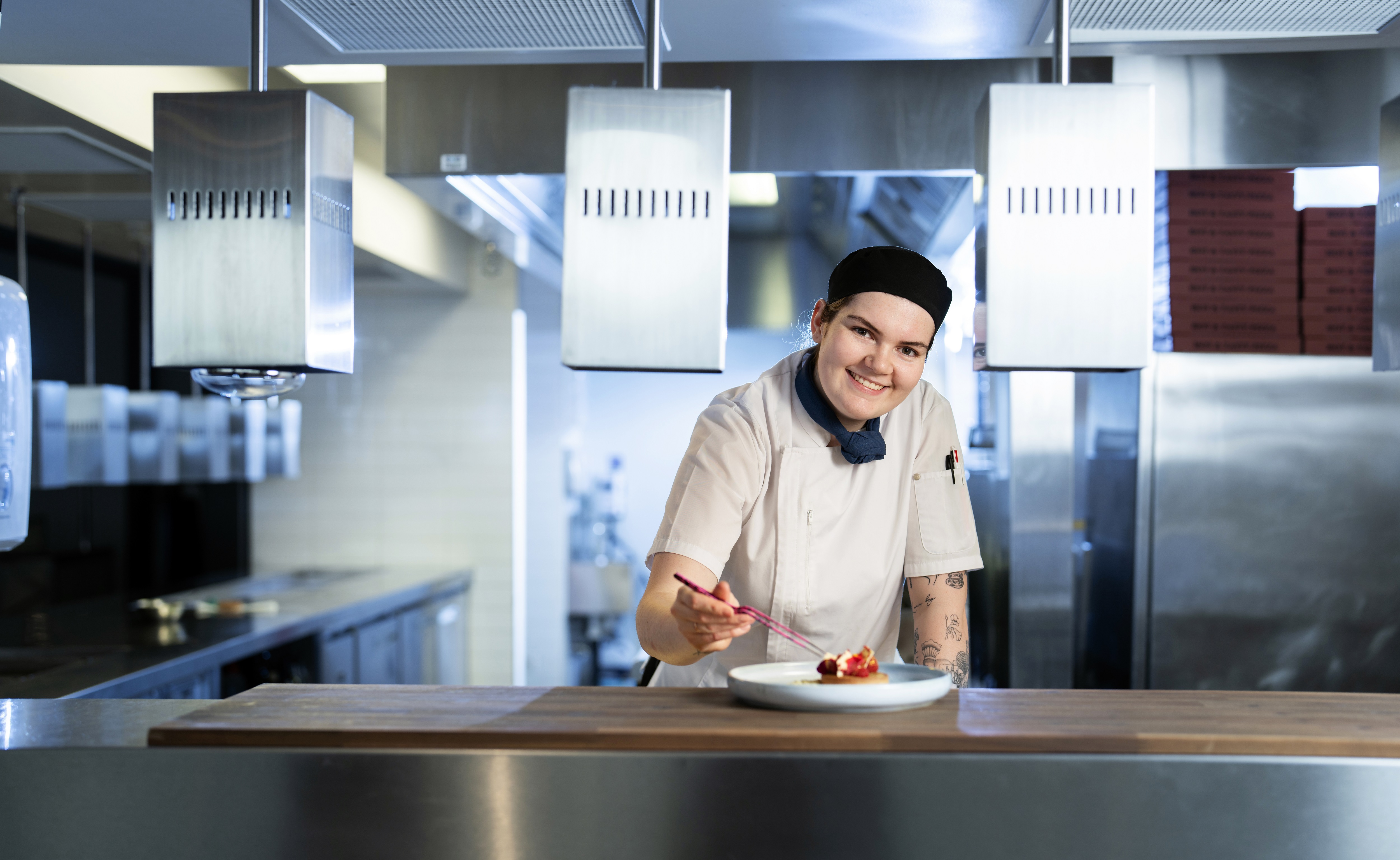 TAFE SA graduate Amity Lobb at Young Chef