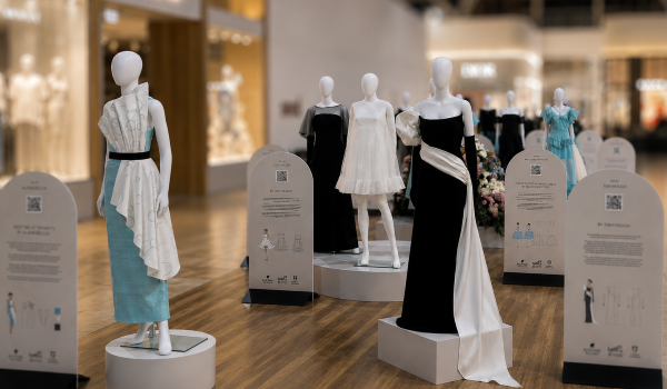 The fashion display at Burnside Village featuring TAFE SA designs.