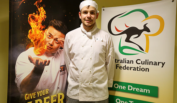 TAFE SA student Flynn Hawksworth has won the Nestle Golden Chef