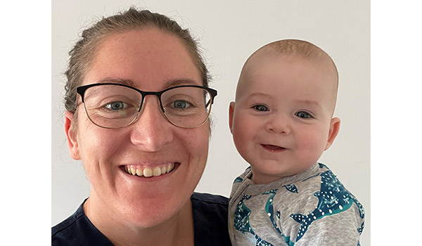 TAFE SA nursing graduate Sarah McWaters and her son Harry.