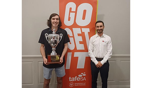 Thomas Otero and Jarrad Hamood at the Riverland and Mallee Vocational Awards