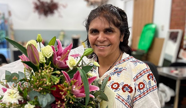 TAFE SA floristry student Tanya Karpany