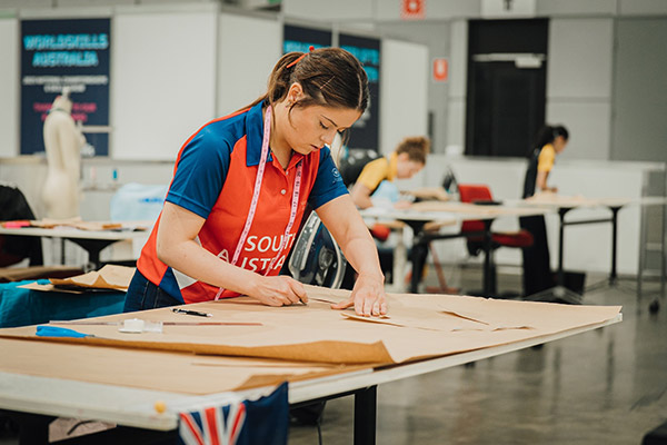 Worldskills fashion competitor