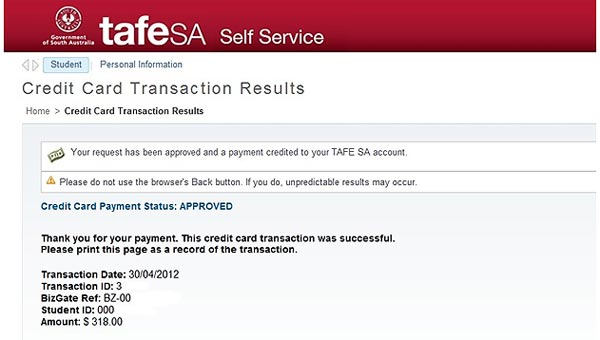 invoice_cc_transaction Transaction results