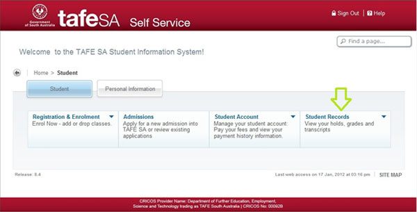 View student records